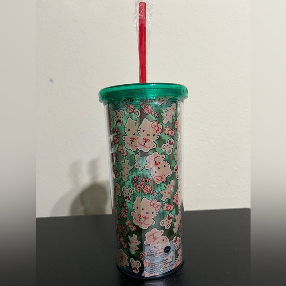 Sanrio Hello Kitty Gingerbread Candy Cane Christmas Cup 20oz Travel Tumbler 20oz